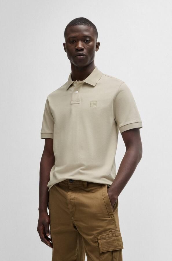 Boss Orange Stijlvolle Beige Polo met Slim Fit en Korte Mouwen Beige Heren - Foto 11