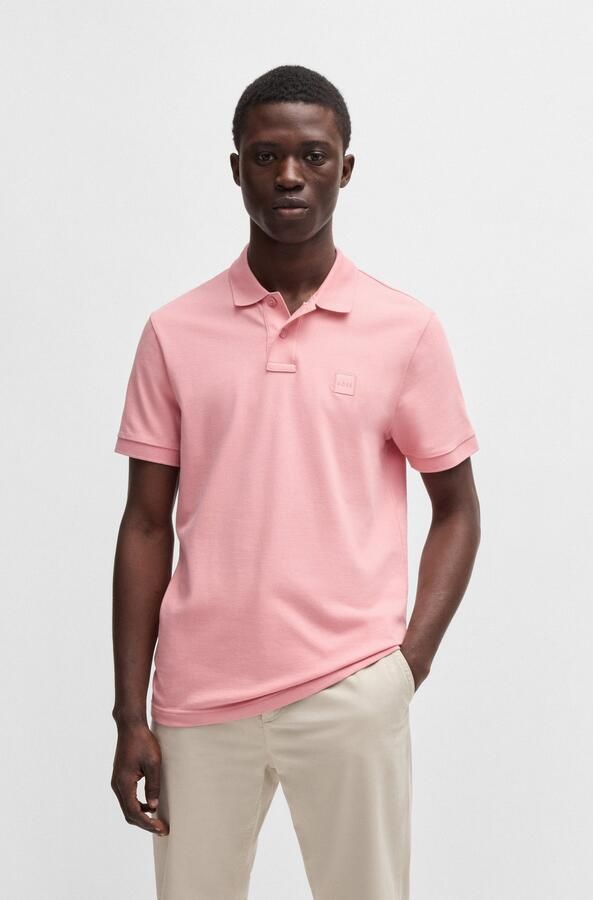 Boss Orange Slim fit poloshirt met labelbadge model 'Passenger' - Foto 11