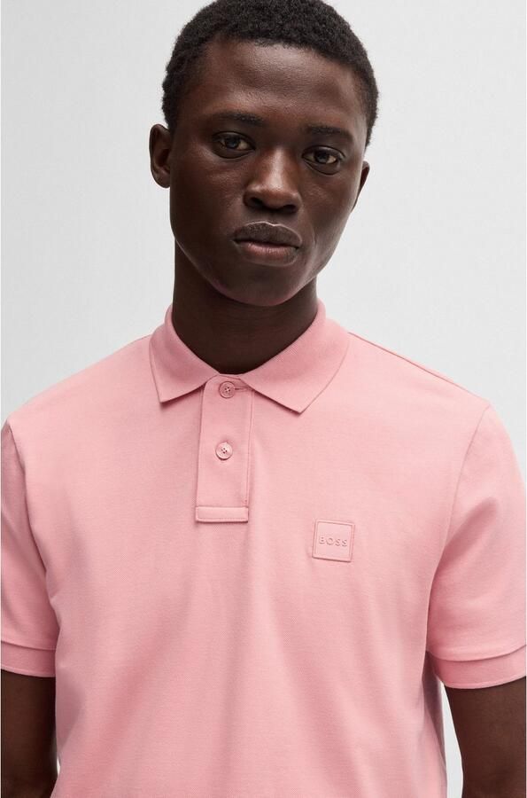 Boss Orange Slim fit poloshirt met labelbadge model 'Passenger' - Foto 8
