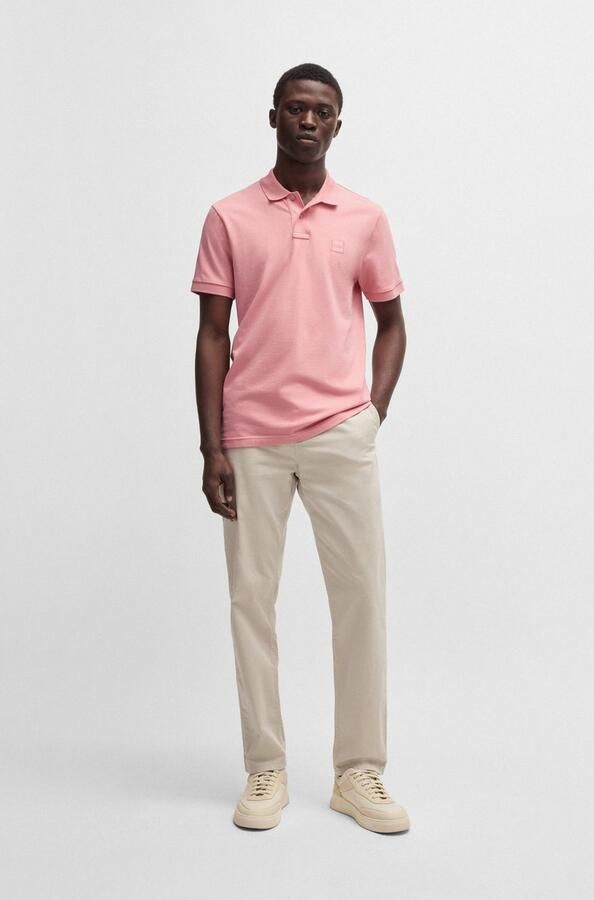 Boss Orange Slim fit poloshirt met labelbadge model 'Passenger' - Foto 9