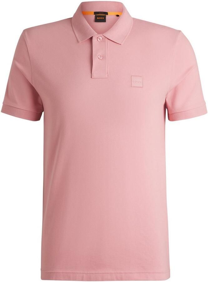 Boss Orange Slim fit poloshirt met labelbadge model 'Passenger' - Foto 7