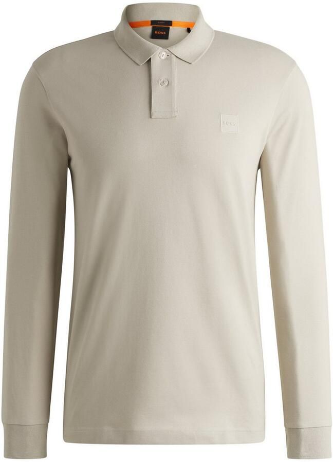 Boss Orange Slim fit poloshirt met labelbadge model 'Passerby' - Foto 14