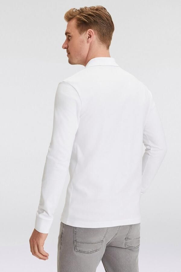 Hugo Boss Slim Fit Polo Shirt van Biologisch Katoen White Heren - Foto 5