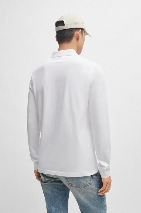 Hugo Boss Slim Fit Polo Shirt van Biologisch Katoen White Heren - Foto 8