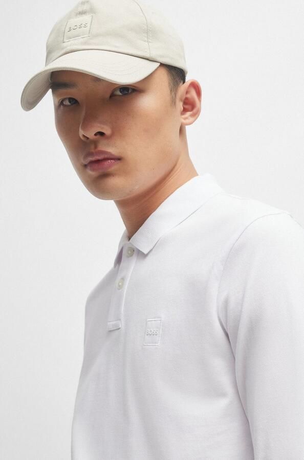 Hugo Boss Slim Fit Polo Shirt van Biologisch Katoen White Heren - Foto 9