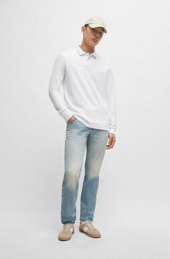 Hugo Boss Slim Fit Polo Shirt van Biologisch Katoen White Heren - Foto 10