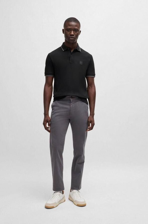 Boss Polo Shirt Korte Mouw Slim Fit Passertip Polo Shirt Black - Foto 10