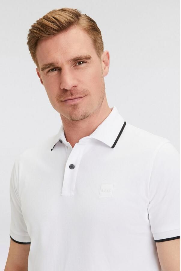 Boss Polo Shirt Korte Mouwen Lente Zomer Collectie White Heren - Foto 6