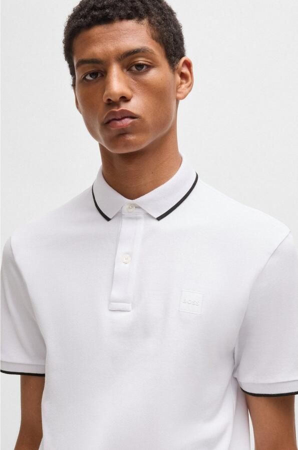 Boss Polo Shirt Korte Mouwen Lente Zomer Collectie White Heren - Foto 9