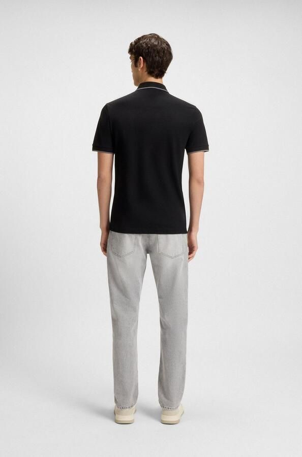 Boss Polo Shirt Korte Mouw Slim Fit Passertip Polo Shirt Black - Foto 12