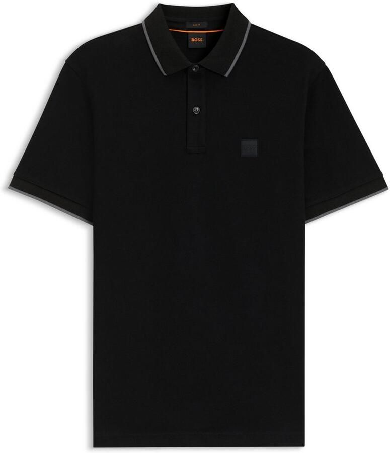 Boss Polo Shirt Korte Mouw Slim Fit Passertip Polo Shirt Black - Foto 3