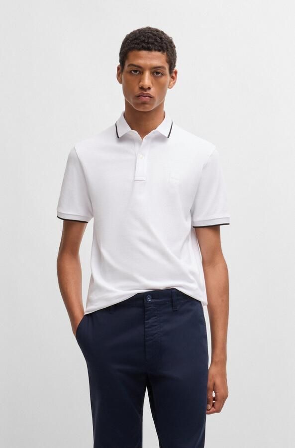 Boss Polo Shirt Korte Mouwen Lente Zomer Collectie White Heren - Foto 15