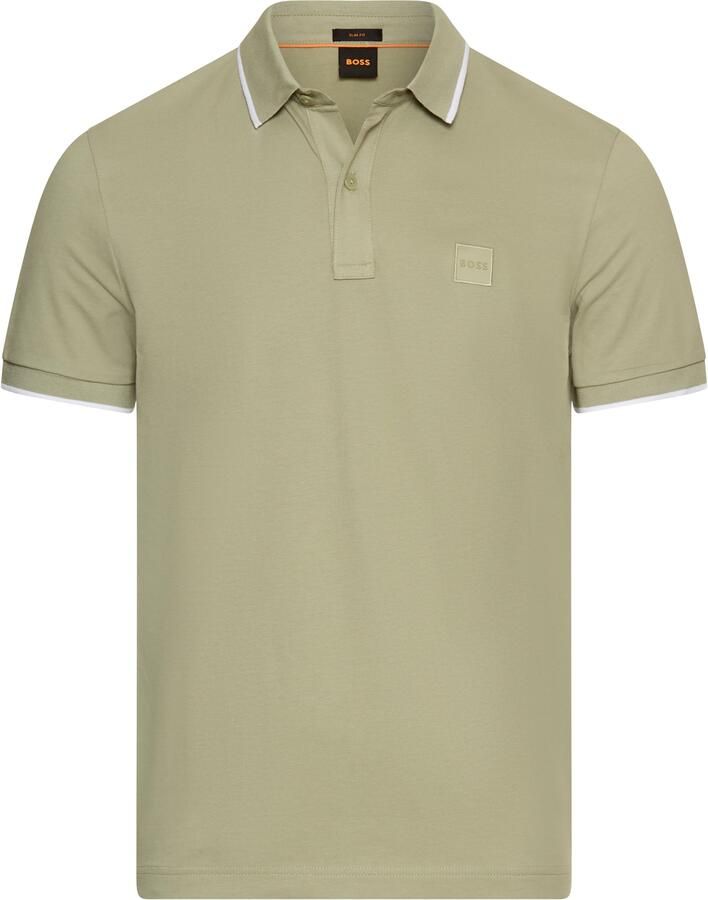 Boss Polo Shirt Korte Mouw Slim Fit Passertip Polo Shirt Open Green - Foto 2