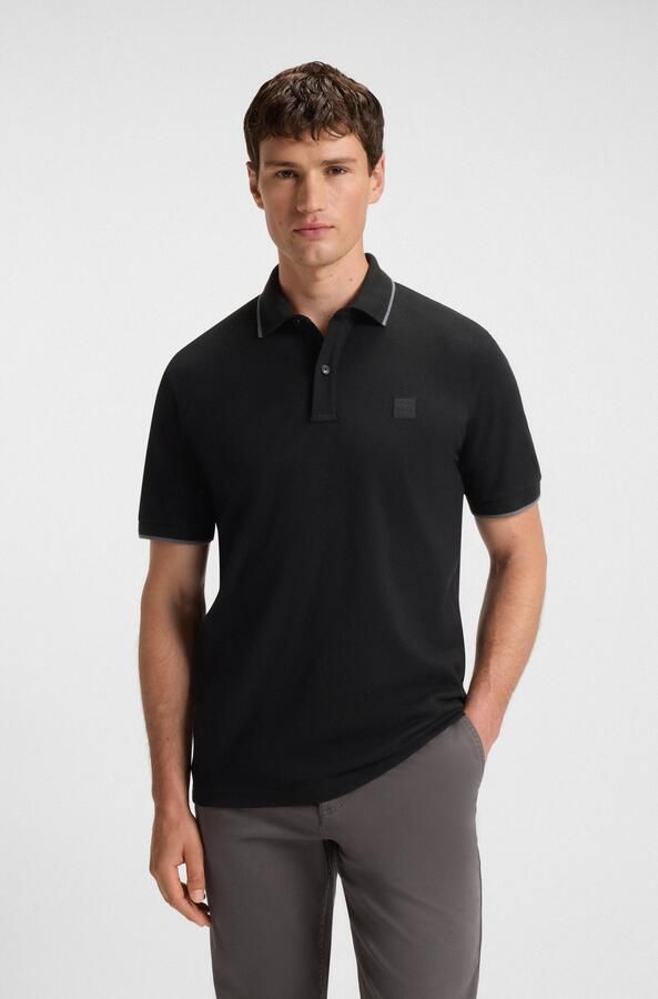 Boss Polo Shirt Korte Mouw Slim Fit Passertip Polo Shirt Black - Foto 19
