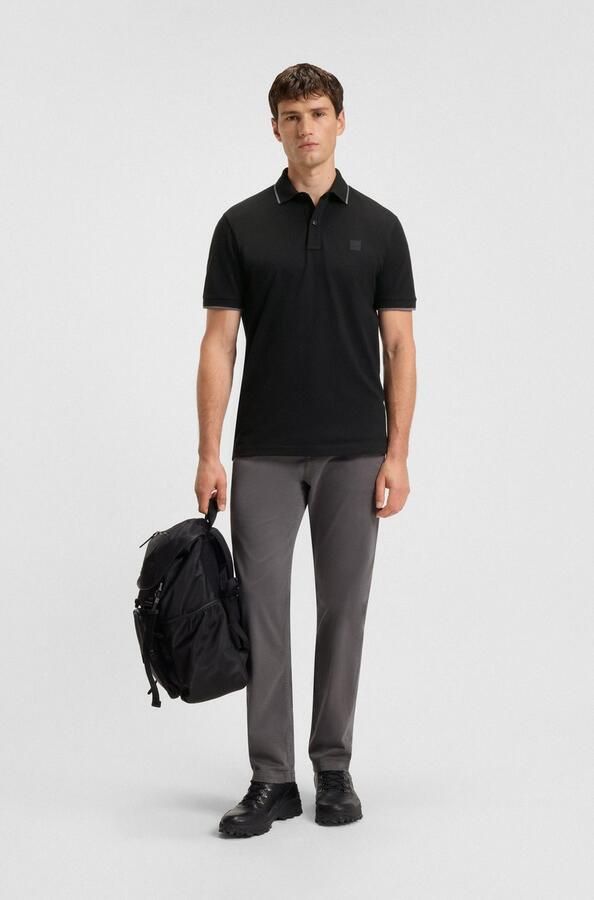 Boss Polo Shirt Korte Mouw Slim Fit Passertip Polo Shirt Black - Foto 15