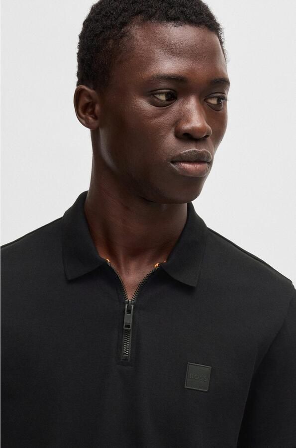 BOSS ORANGE Heren Polo's & T-shirts Passerzip Zwart - Foto 6