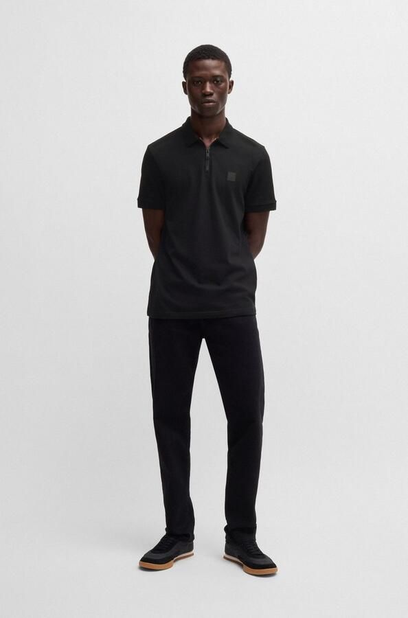 BOSS ORANGE Heren Polo's & T-shirts Passerzip Zwart - Foto 8