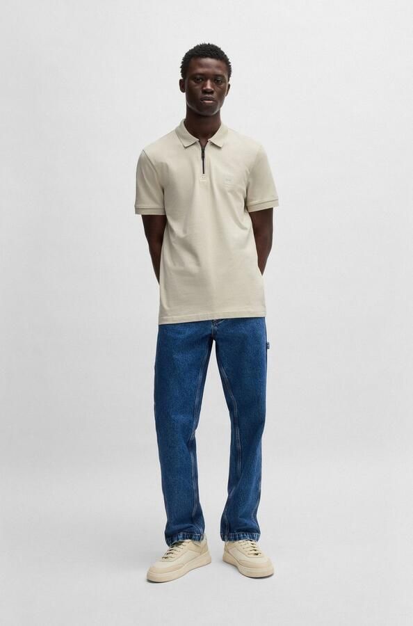 BOSS ORANGE Heren Polo's & T-shirts Passerzip Beige - Foto 5