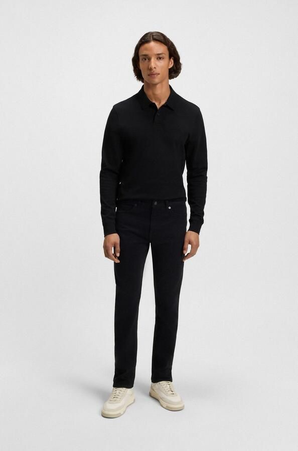 Boss Polo Shirt Lange Mouw Pe Interlock Long Sleeve Polo Shirt Black - Foto 4