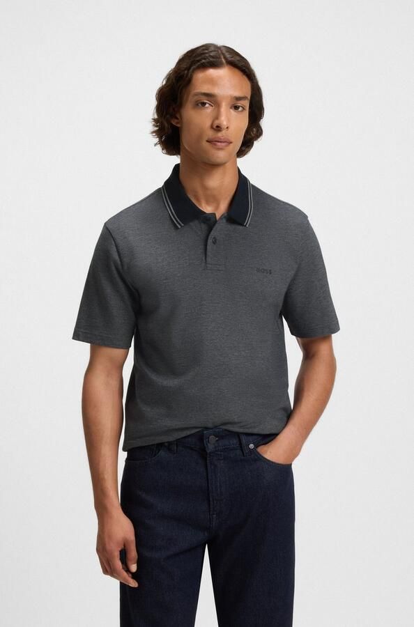 Hugo Boss Moderne Grijze Polo Shirt Korte Mouw Gray Heren - Foto 9