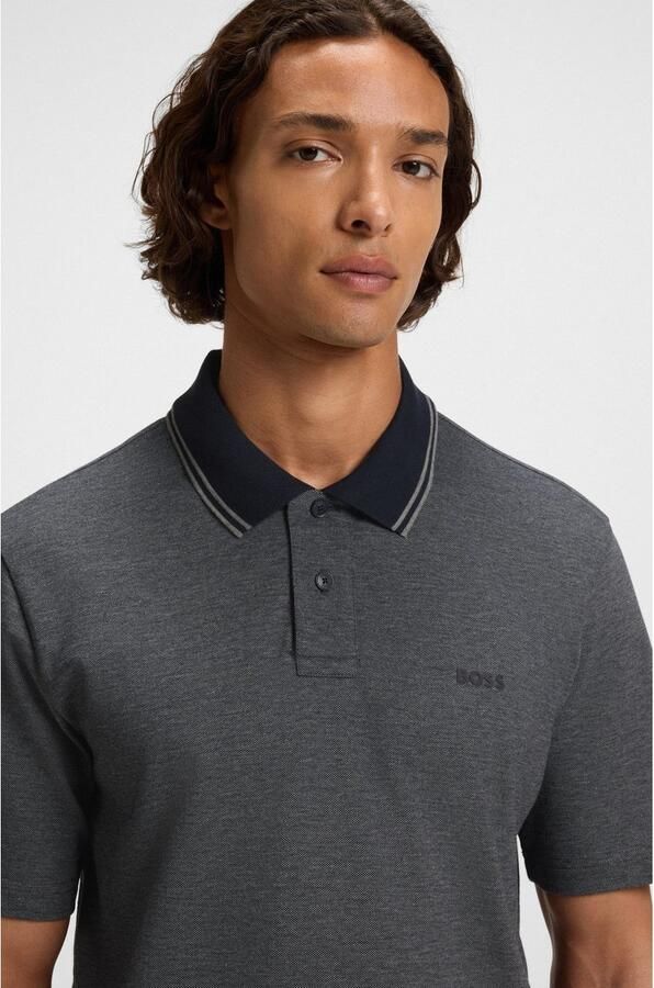 Hugo Boss Moderne Grijze Polo Shirt Korte Mouw Gray Heren - Foto 5