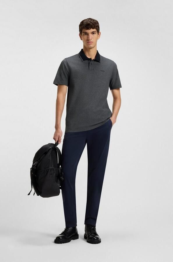 Hugo Boss Moderne Grijze Polo Shirt Korte Mouw Gray Heren - Foto 13