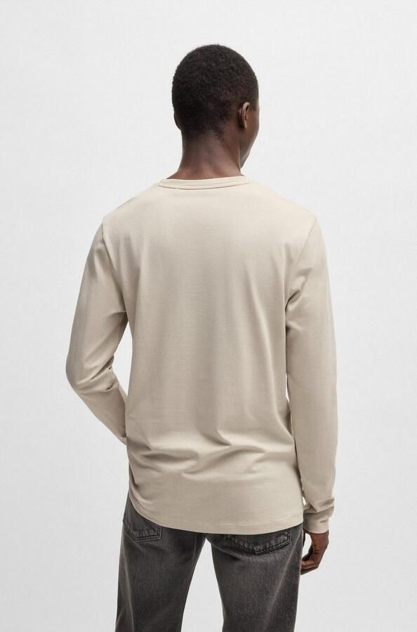 Boss Orange Shirt met lange mouwen Tacks met merkembleem op de borst - Foto 16