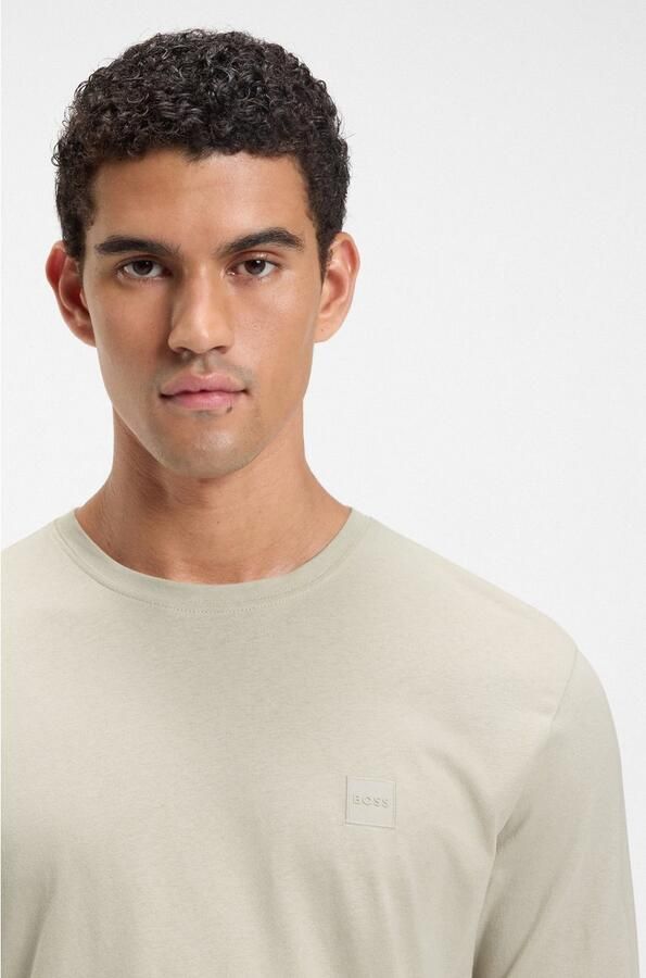 Boss Orange Shirt met lange mouwen Tacks met merkembleem op de borst - Foto 10