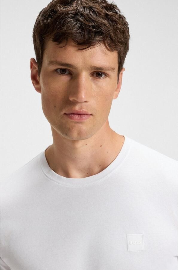 Boss Orange Shirt met lange mouwen Tacks met merkembleem op de borst - Foto 3