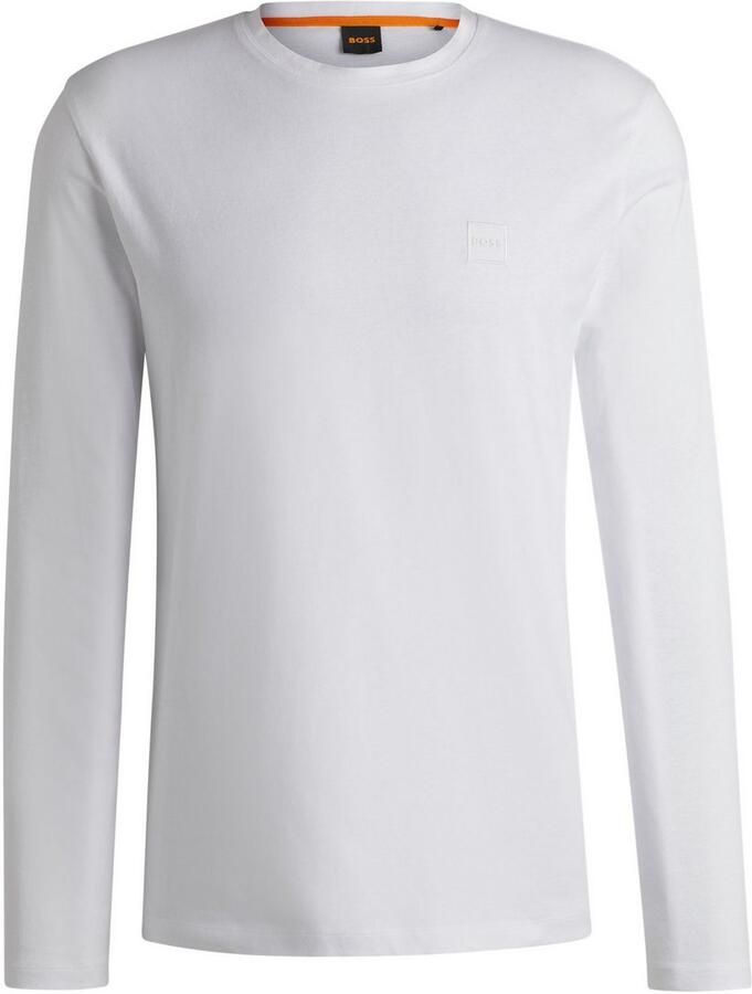 Boss Orange Shirt met lange mouwen Tacks met merkembleem op de borst - Foto 2