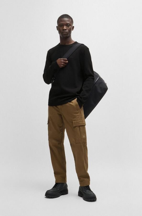 Boss Orange Regular fit shirt met lange mouwen en wafelstructuur model 'TEMPESTO' - Foto 3