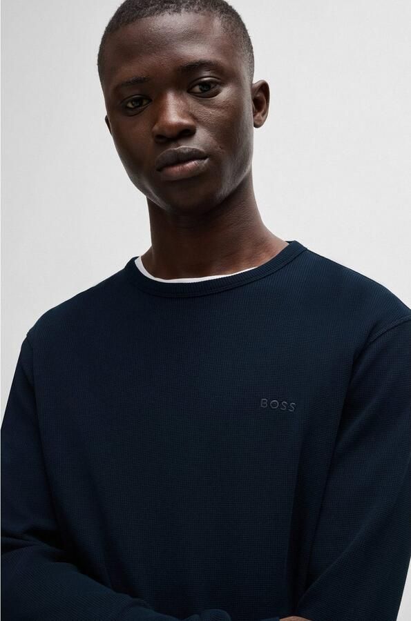 Boss Orange Regular fit shirt met lange mouwen en wafelstructuur model 'TEMPESTO' - Foto 10