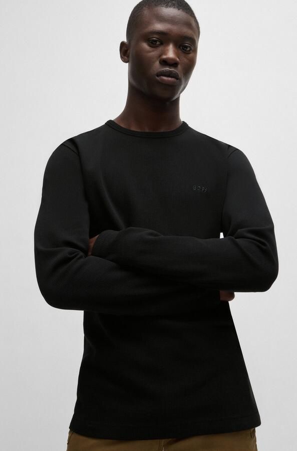 Boss Orange Regular fit shirt met lange mouwen en wafelstructuur model 'TEMPESTO' - Foto 7