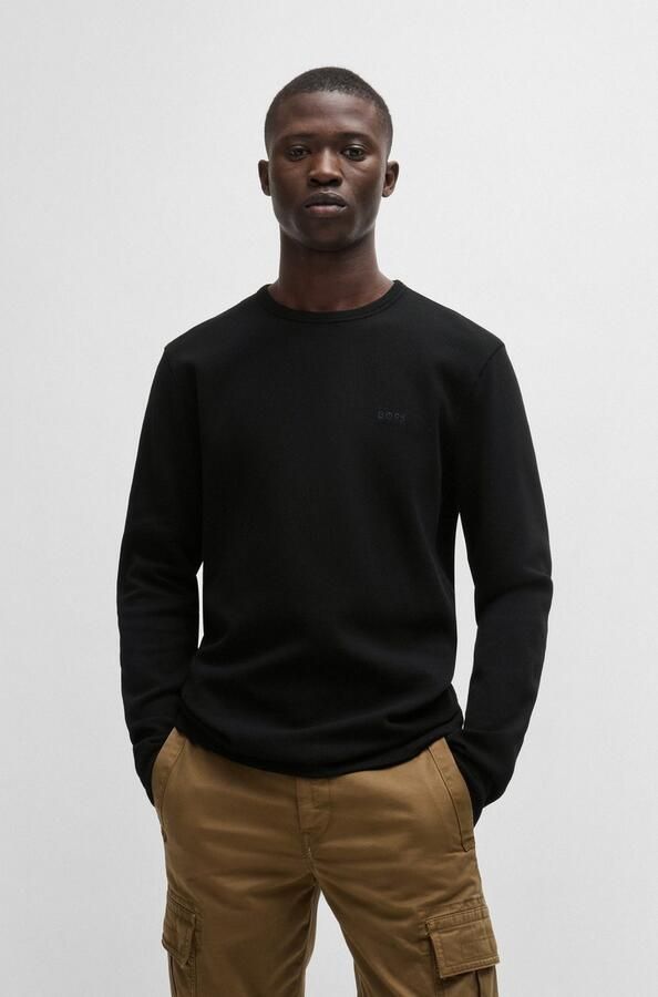 Boss Orange Regular fit shirt met lange mouwen en wafelstructuur model 'TEMPESTO' - Foto 4