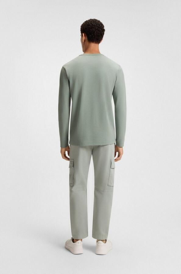 Boss Orange Regular fit shirt met lange mouwen en wafelstructuur model 'TEMPESTO' - Foto 5