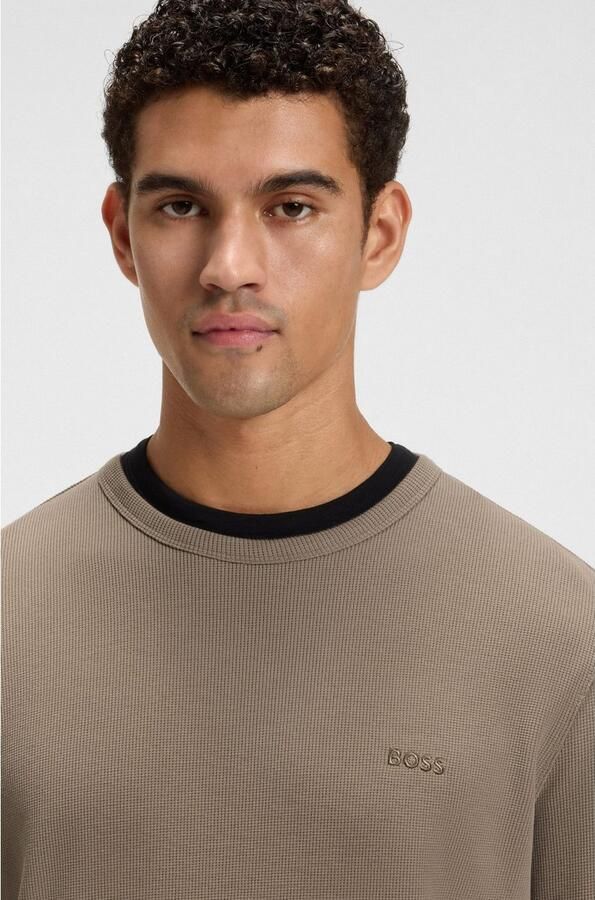 Boss Orange Regular fit shirt met lange mouwen en wafelstructuur model 'TEMPESTO' - Foto 3