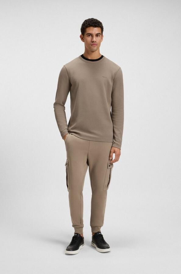 Boss Orange Regular fit shirt met lange mouwen en wafelstructuur model 'TEMPESTO' - Foto 4