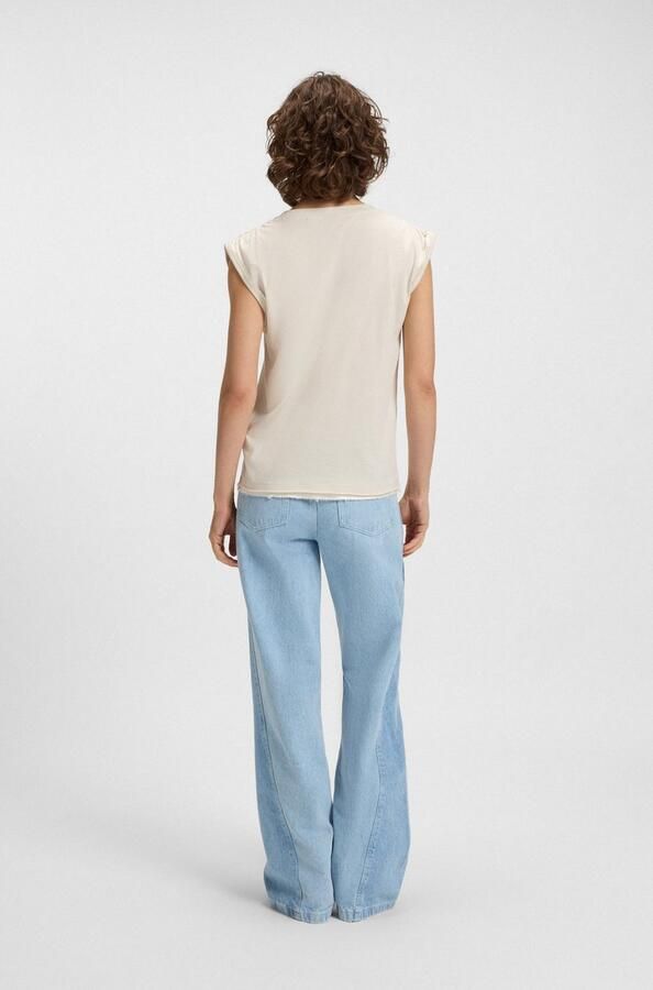 Boss Orange Shirt met ronde hals Elai premium damesmode in relaxed fit mouwloos - Foto 4