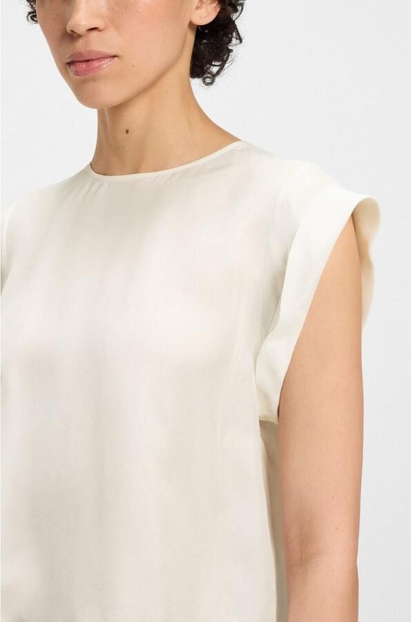 Boss Orange Regular fit blousetop van een mix van cupro en viscose model 'IRNETTE' - Foto 4