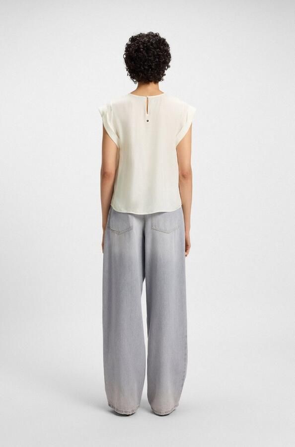 Boss Orange Regular fit blousetop van een mix van cupro en viscose model 'IRNETTE' - Foto 6