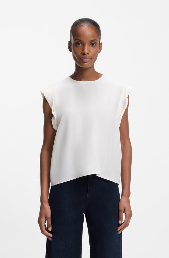 Boss Orange Regular fit blousetop van een mix van cupro en viscose model 'IRNETTE' - Foto 11