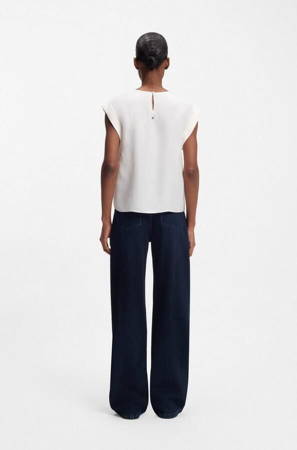 Boss Orange Regular fit blousetop van een mix van cupro en viscose model 'IRNETTE' - Foto 8