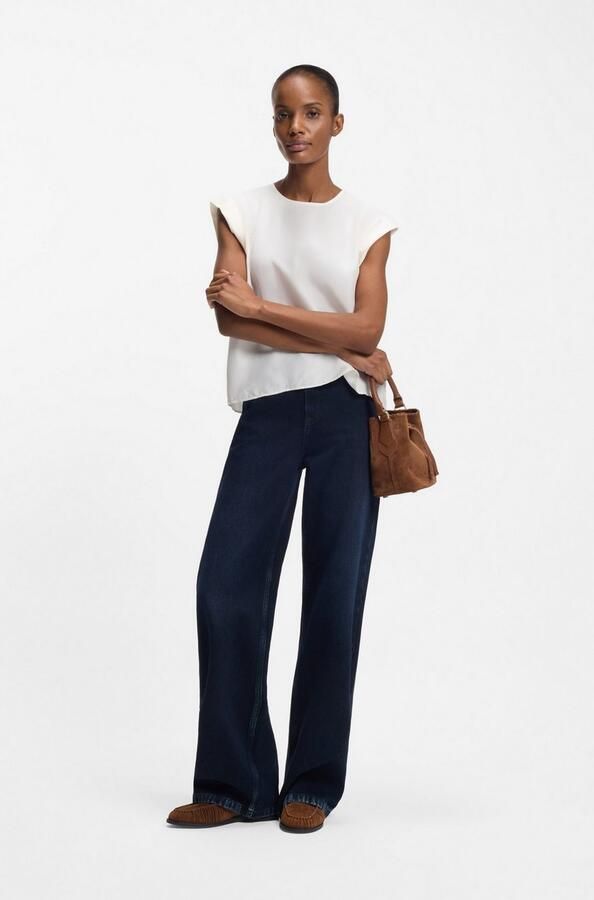 Boss Orange Regular fit blousetop van een mix van cupro en viscose model 'IRNETTE' - Foto 10