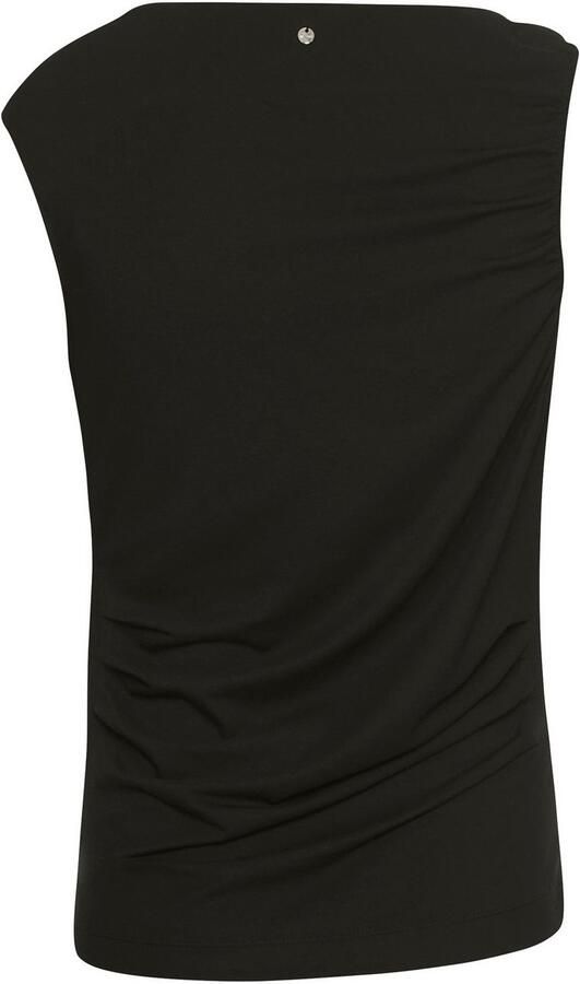 Boss Orange Shirttop Enima Premium Damesmode met waterval kraag en gerimpelde details - Foto 5