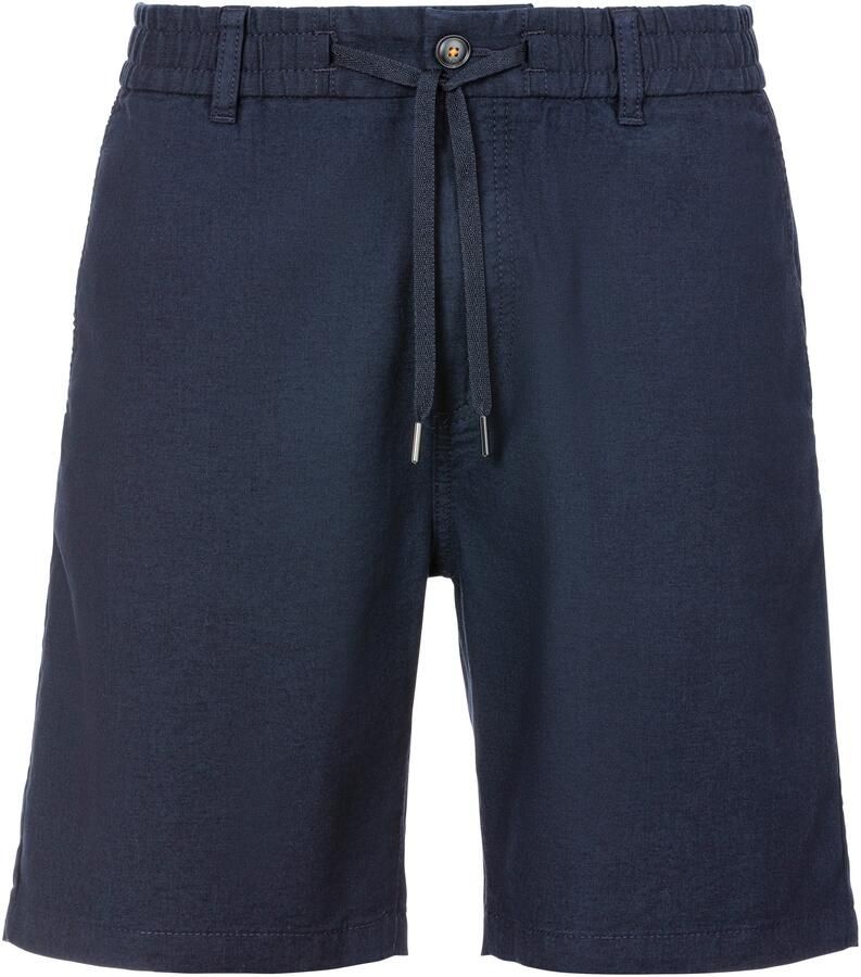 Boss Orange Tapered fit korte linnen broek met elastische band