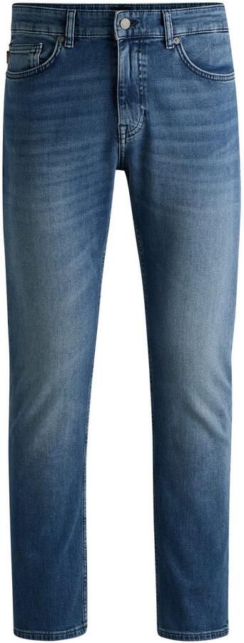 Hugo Boss Regular Fit Jeans 5-Pocket Stijl Taps toelopende pijp Medium blauw Blue Heren - Foto 17