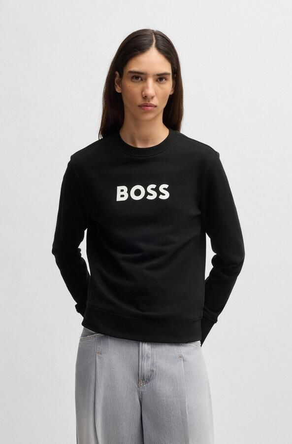 Boss Orange Sweatshirt met labelprint model 'Elaboss' - Foto 7