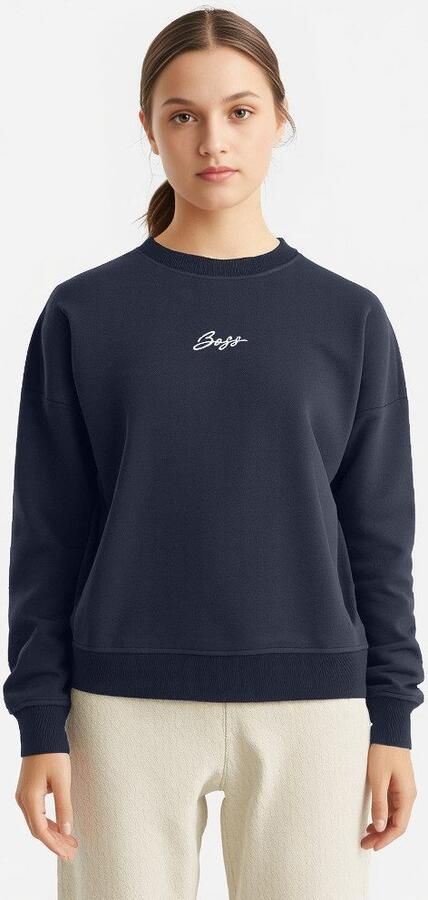 Boss Orange Sweatshirt met labelstitching model ´Esweaty'