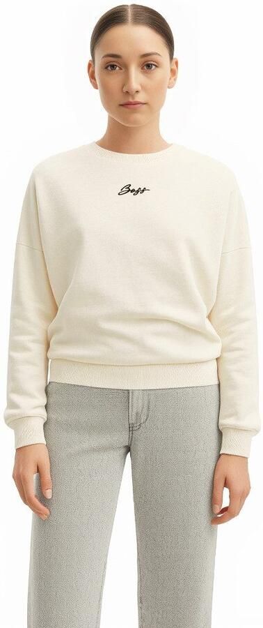 Boss Orange Sweatshirt met labelstitching model ´Esweaty'