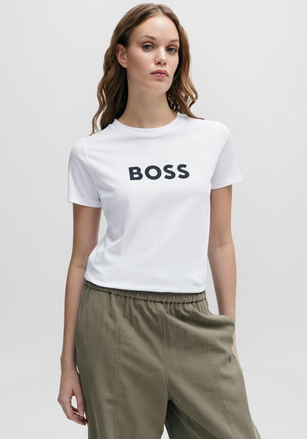 Boss Orange Regular fit T-shirt met labelprint en korte mouwen - Foto 12